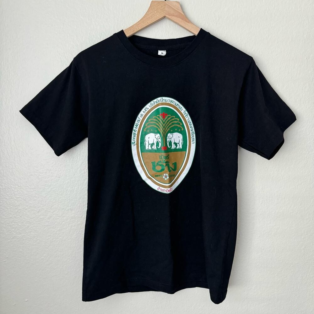 Thailand Chang Beer Women's T-Shirt Short Sleeve 100% Cotton Size Medium Novelty